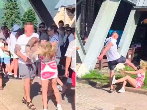 Драка в очереди на канатку в Сочи