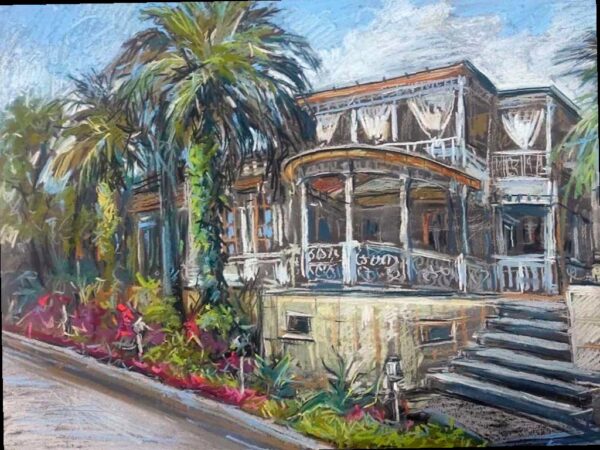 В Сочи можно увидеть картины со старинными домами курорта