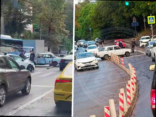 ДТП на спуске с Мамайского перевала создало пробки в Дагомысе